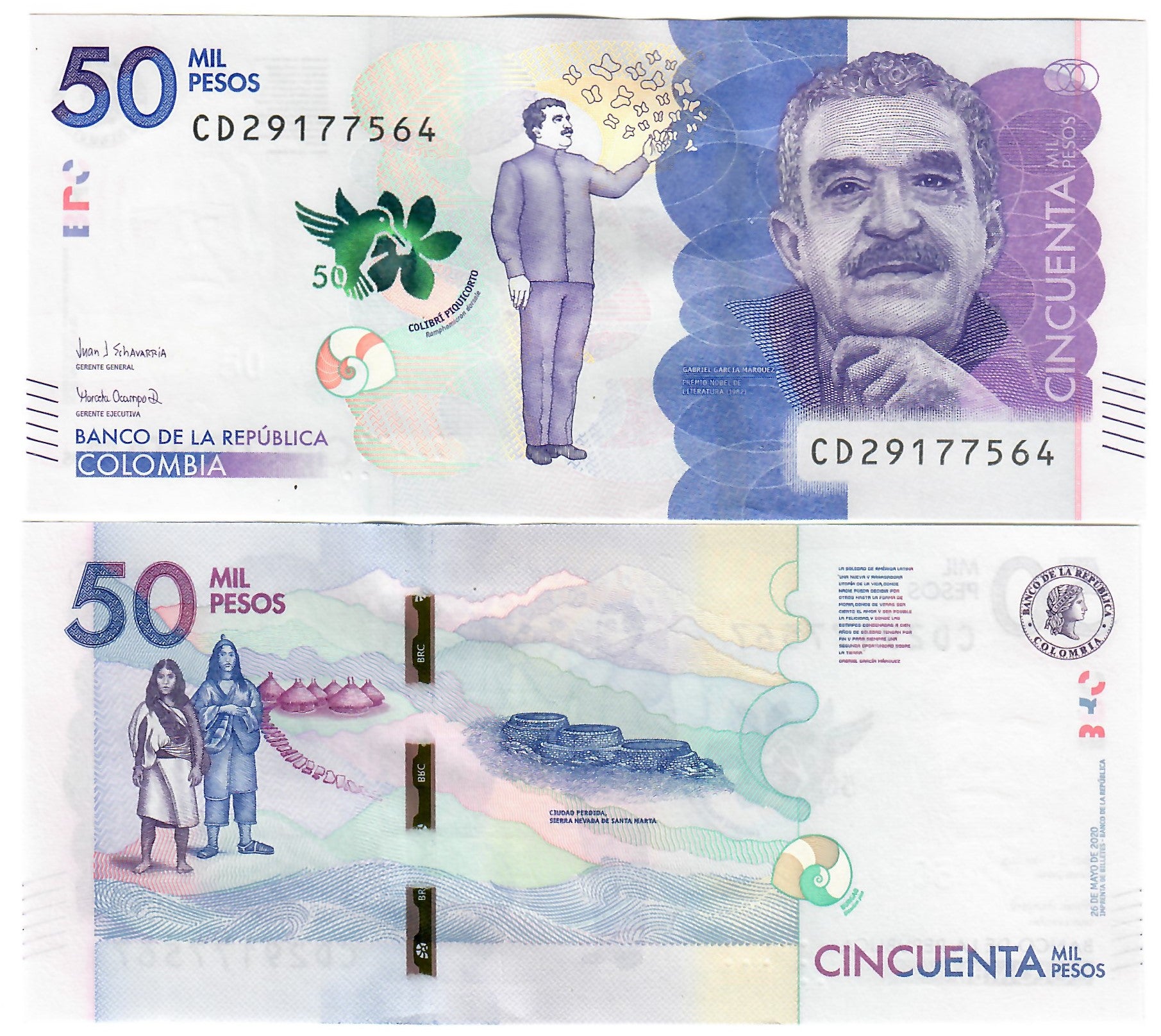 Colombia 50000 Pesos 2020 UNC – Davenport-Banknotes-and-Coins