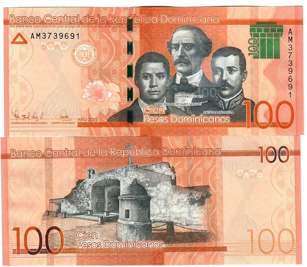 Dominican Republic 100 Pesos 2022 UNC