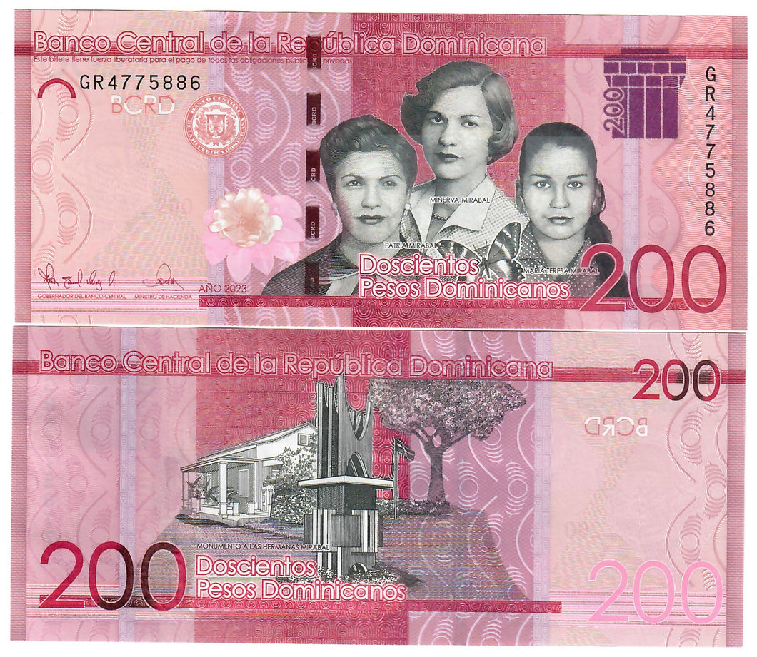 Dominican Republic 200 Pesos 2023 UNC