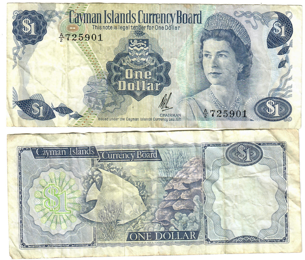 Cayman Islands 1 Dollar 1971 (1972) VF 