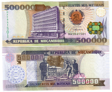 Load image into Gallery viewer, Mozambique 10x 500000 Meticais 2003 UNC
