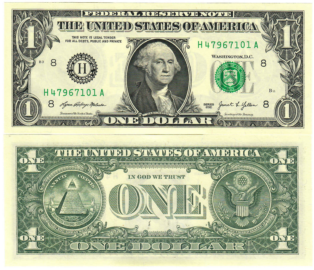 United States 1 Dollar 2021 UNC 