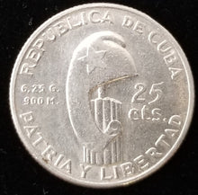 Load image into Gallery viewer, Caribbean 25 Centavos 1853-1953 90.0% Silver [4]
