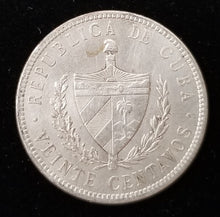 Load image into Gallery viewer, Caribbean 20 Centavos 1920 90.0% Silver
