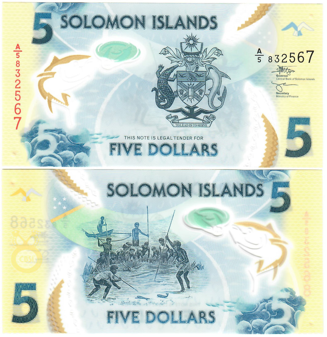Solomon Islands 5 Dollars 2019 (2022) UNC 