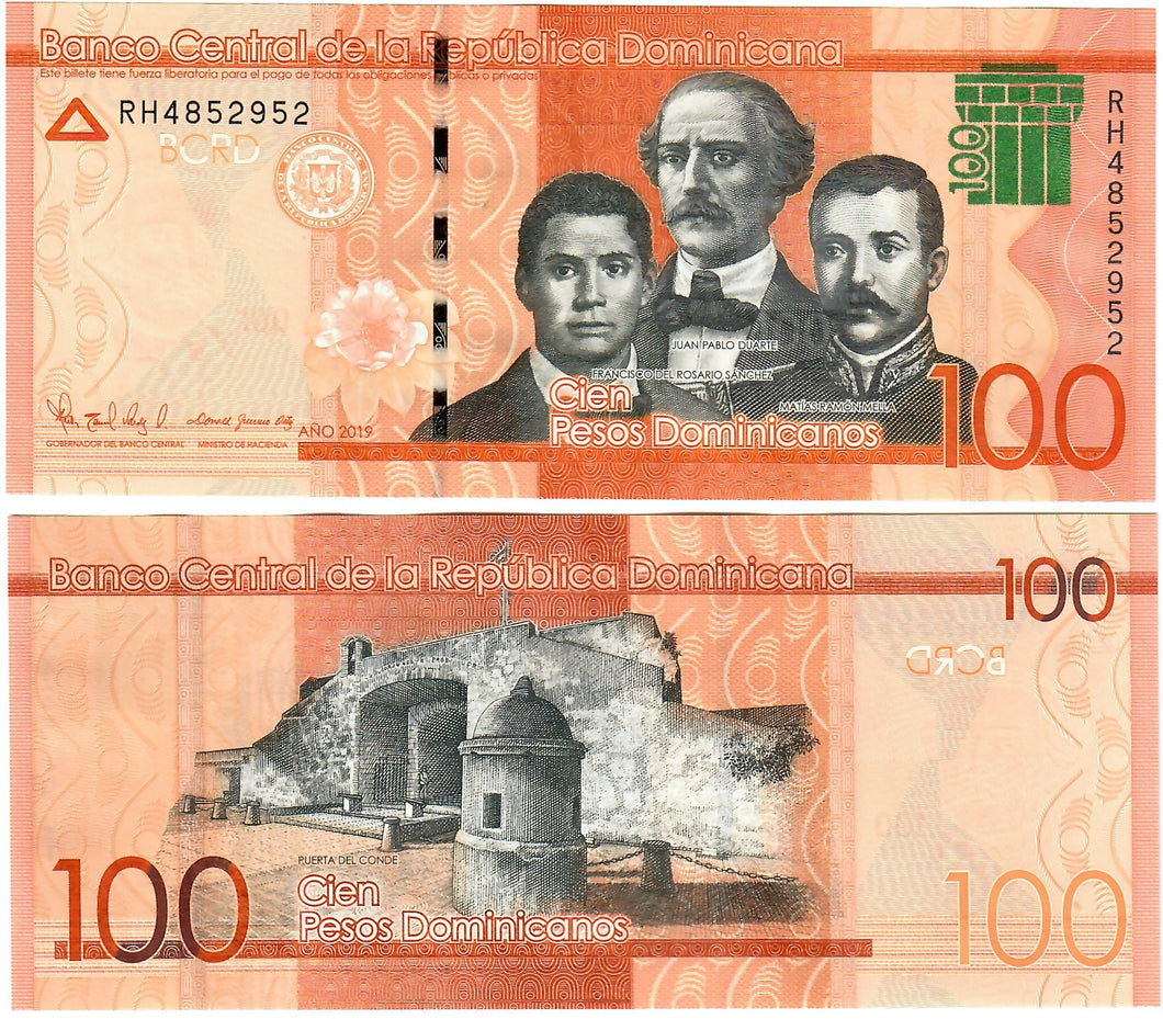 Dominican Republic 100 Pesos 2019 UNC
