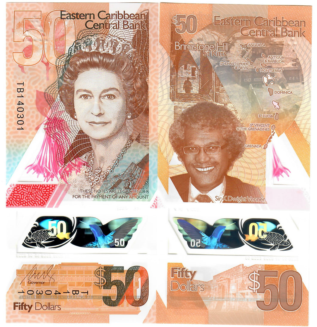 East Caribbean States 50 Dollars 2019 UNC