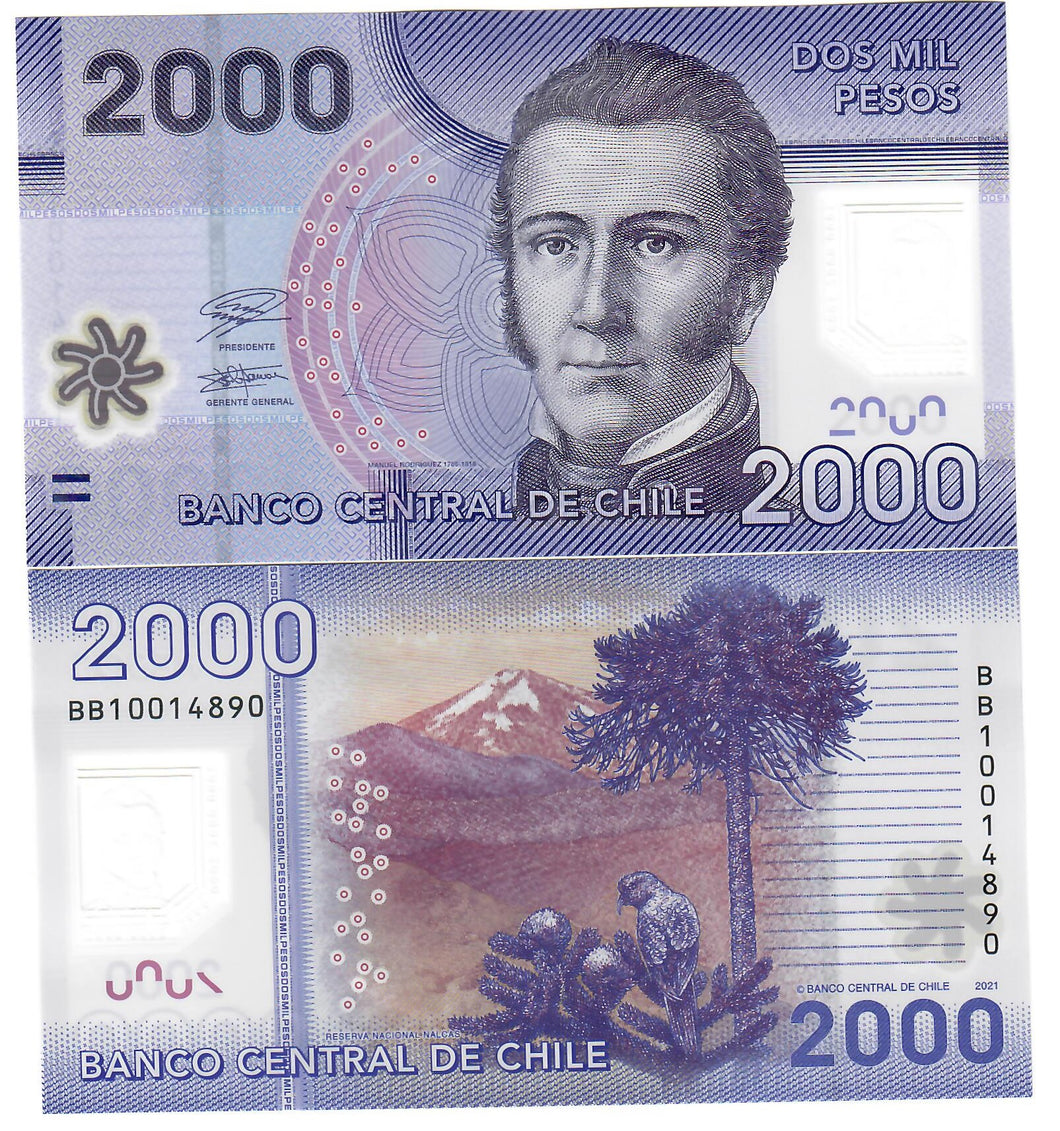 Chile 2000 Pesos 2021 (2022) UNC