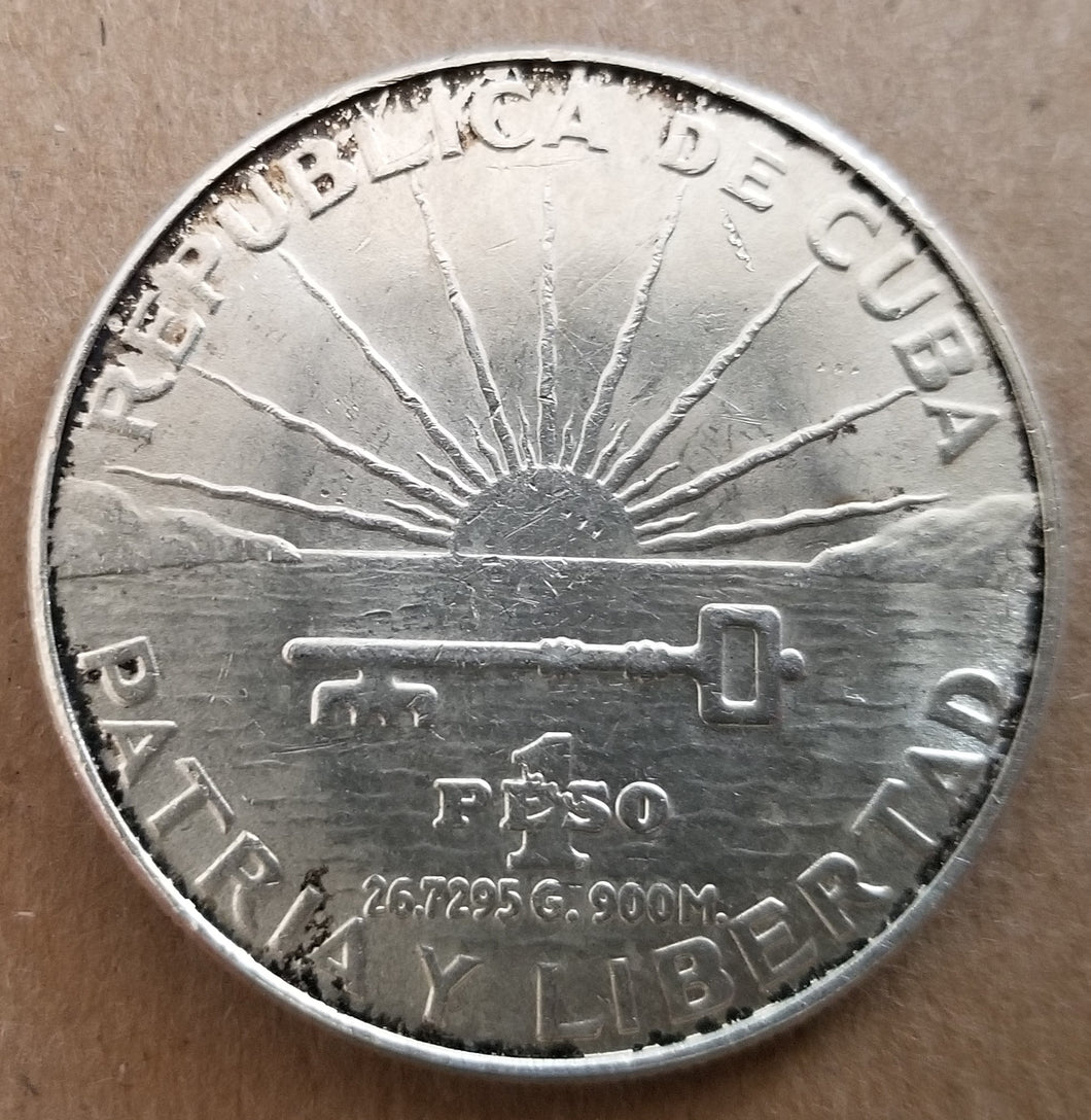 Caribbean 1 Peso 1953 90.0% Silver 1853-1953