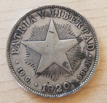 Load image into Gallery viewer, Caribbean 40 Centavos 1920 90.0% Fine Silver
