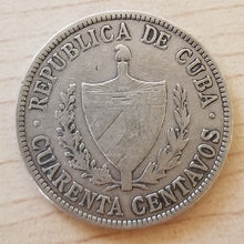 Load image into Gallery viewer, Caribbean 40 Centavos 1920 90.0% Fine Silver
