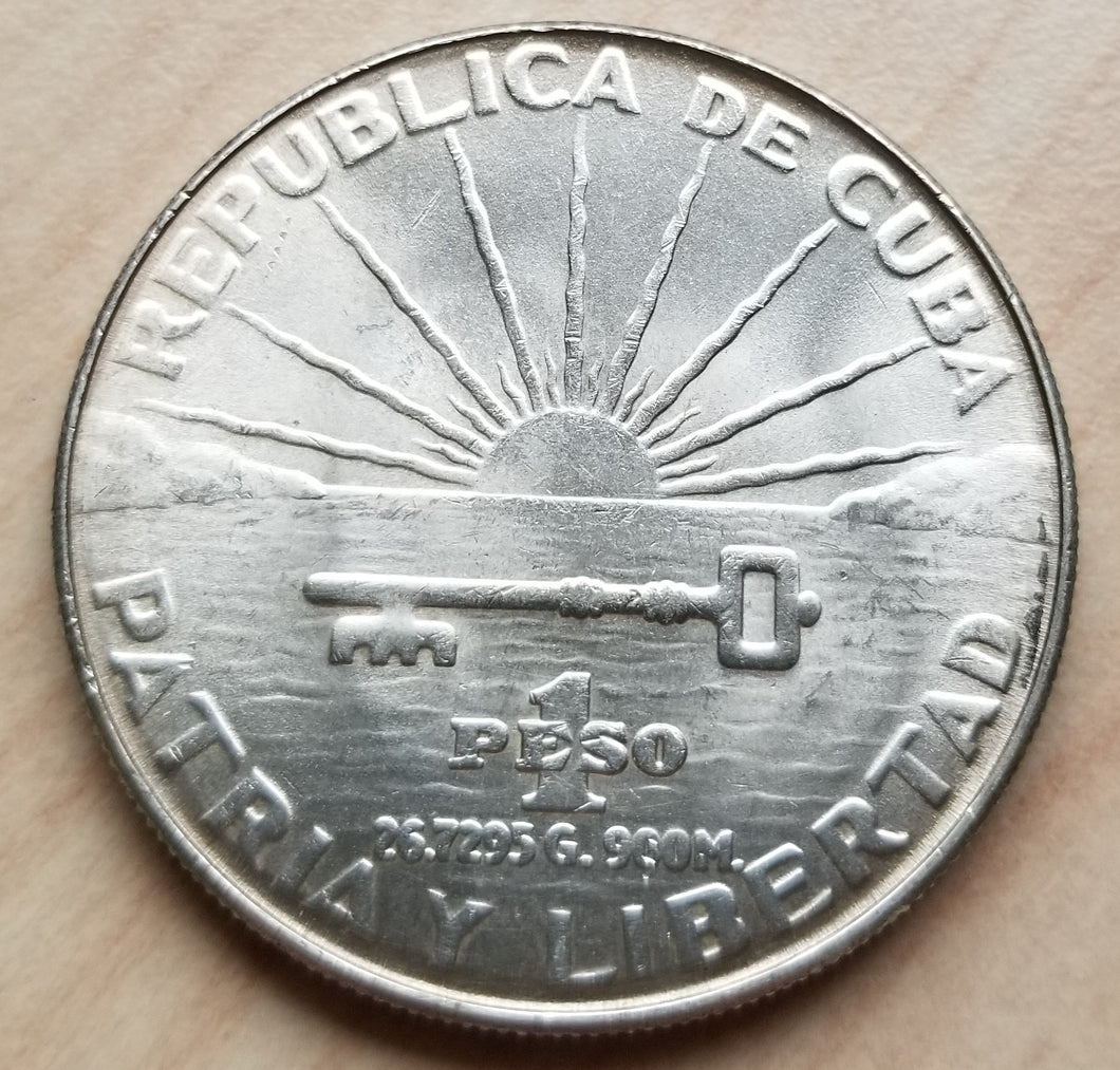 Caribbean 1 Peso 1953 90.0% Silver