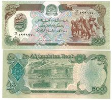Load image into Gallery viewer, SET Afghanistan 500 &amp; 1000 Afghanis 1991 UNC Sig. 13
