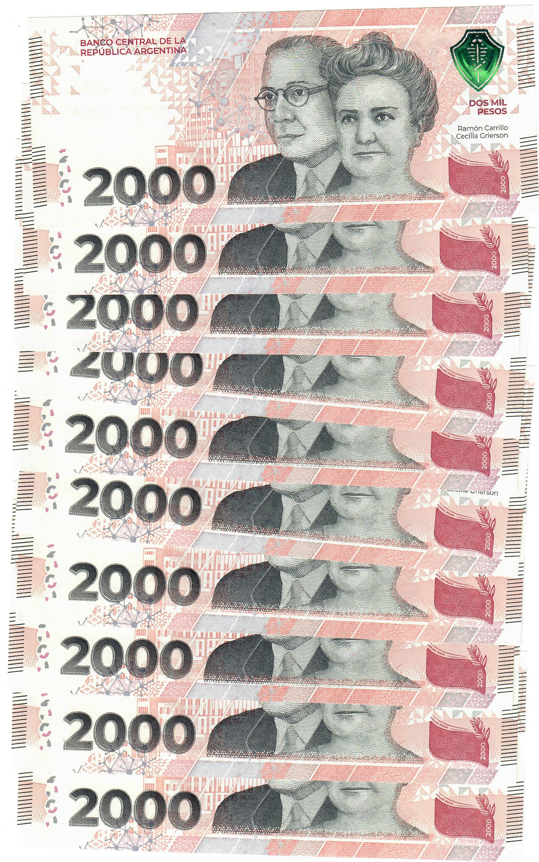 Argentina 10x 2000 Pesos 2023 UNC