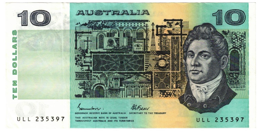 Australia 10 Dollars 1985 VF/EF 