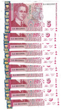 Load image into Gallery viewer, Bulgaria 10x 5 Leva 2009 UNC
