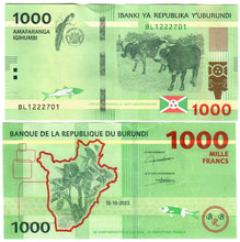 Load image into Gallery viewer, Burundi 100x 1000 Francs 2023 UNC FULL BUNDLE
