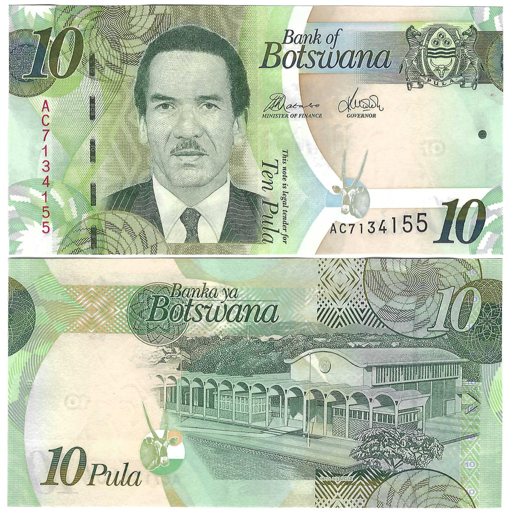 Botswana 10 Pula 2012 UNC – Davenport-Banknotes-and-Coins