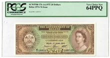 Load image into Gallery viewer, Belize 20 Dollars 1975 UNC PCGS Graded Choice UNC 64PPQ
