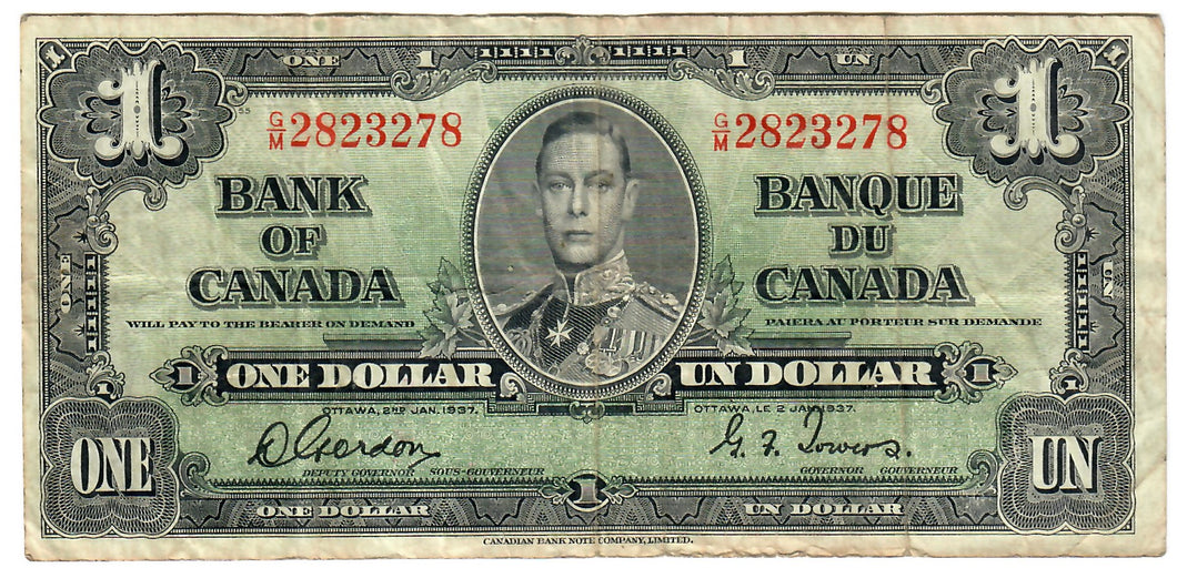 Canada 1 Dollar 1937 VF 
