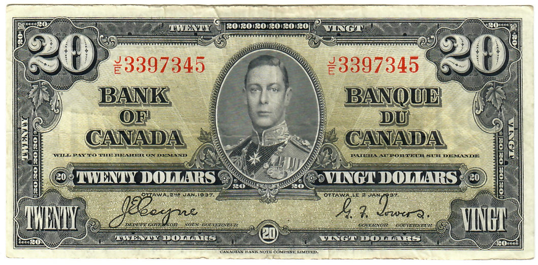 Canada 20 Dollars 1937 VF 