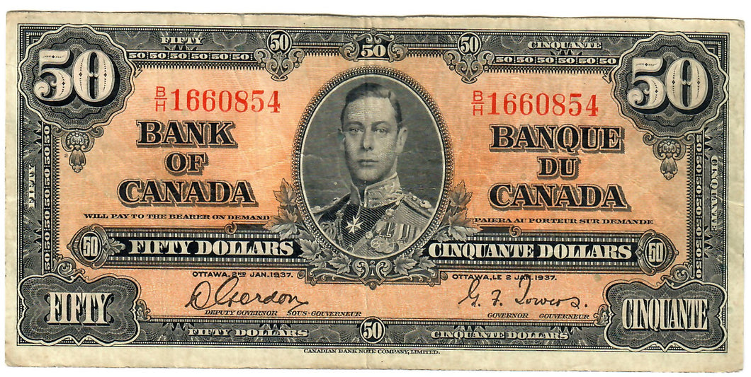 Canada 50 Dollars 1937 VF 