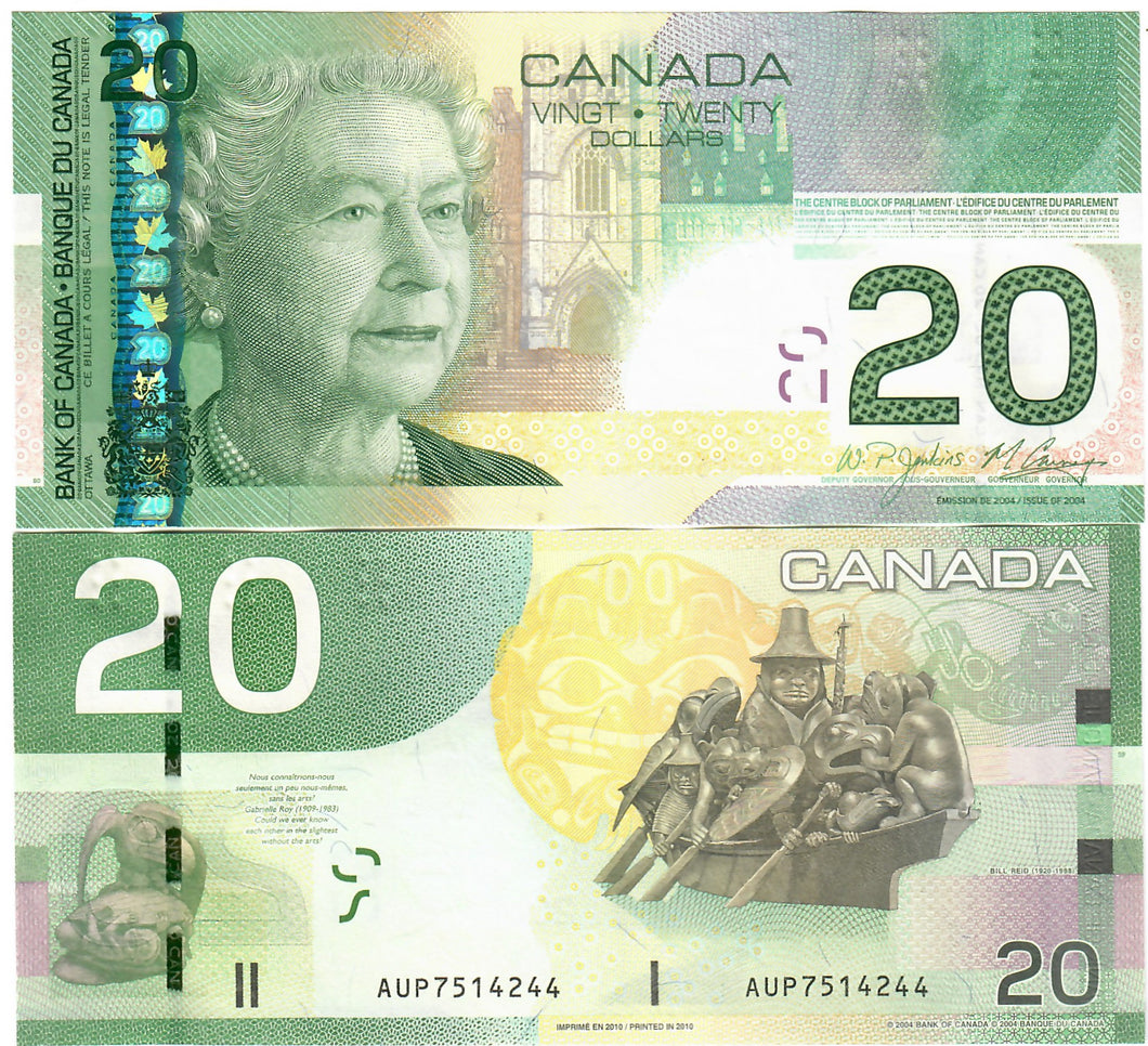 Canada 20 Dollars 2004 (2010) aUNC 