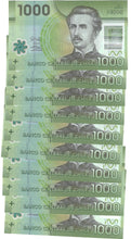 Load image into Gallery viewer, Chile 10x 1000 Pesos 2025 UNC
