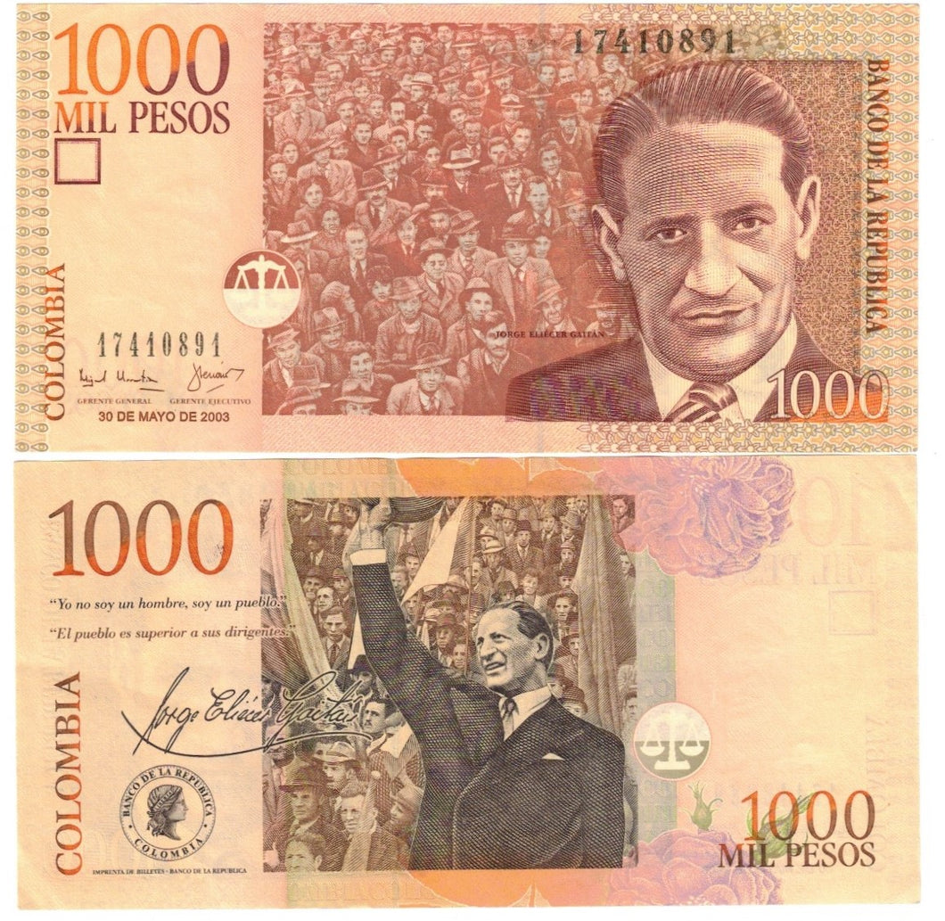 Colombia 1000 Pesos 2003 aUNC