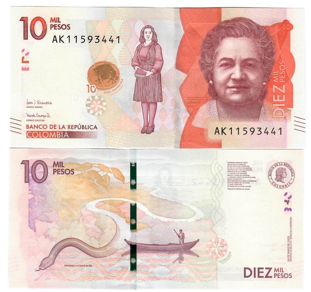 Colombia 10000 Pesos 2020 UNC