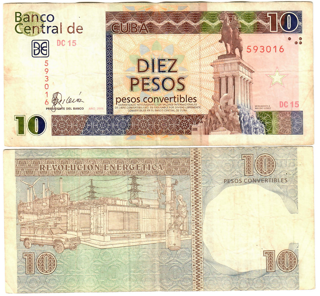 Caribbean 10 Pesos Convertibles 2006 F/VF