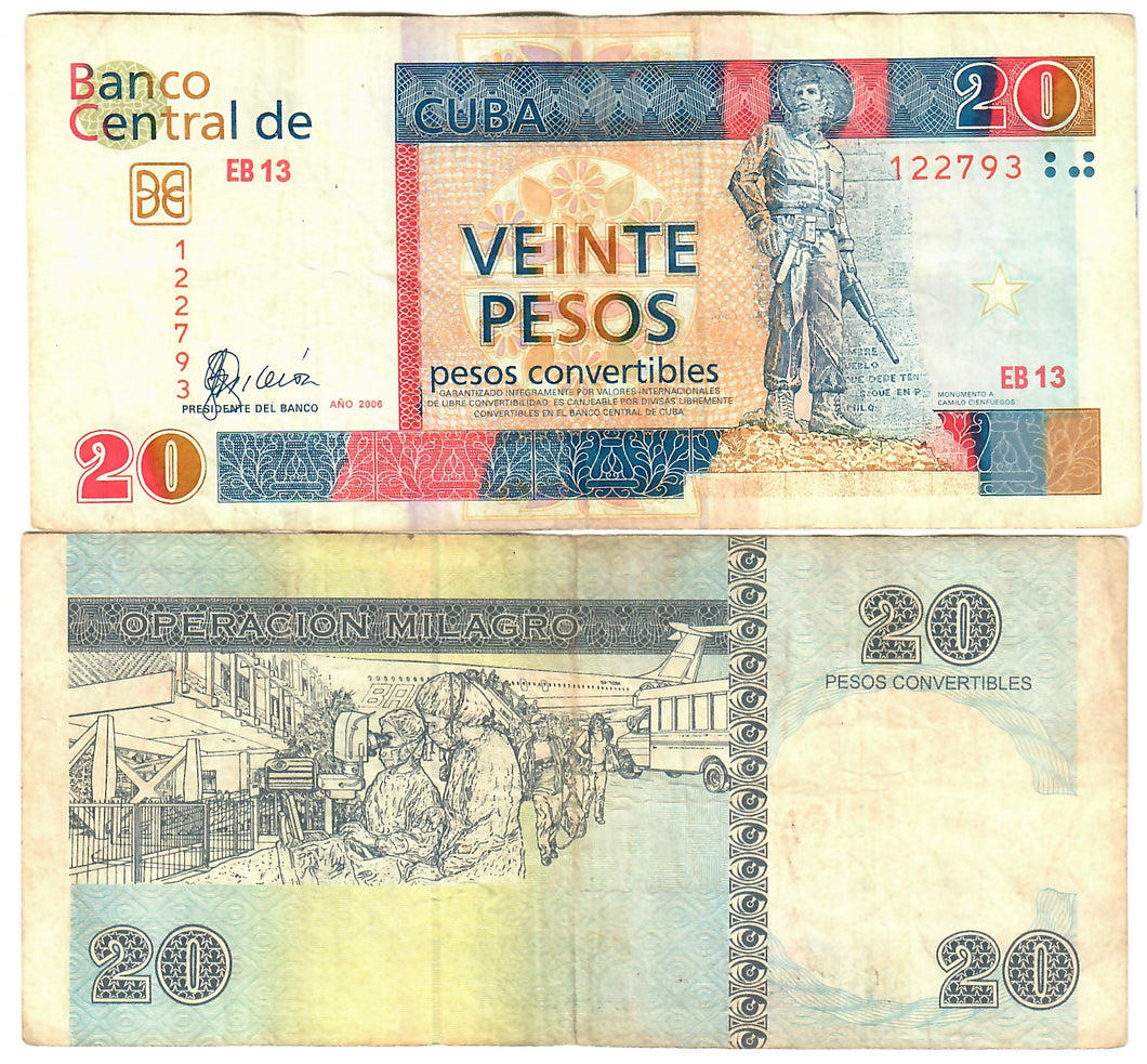 Caribbean 20 Pesos Convertibles 2006 F/VF