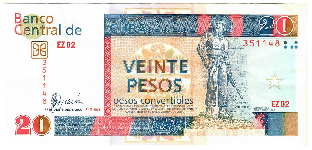 Caribbean 20 Pesos Convertibles 2008 EF 