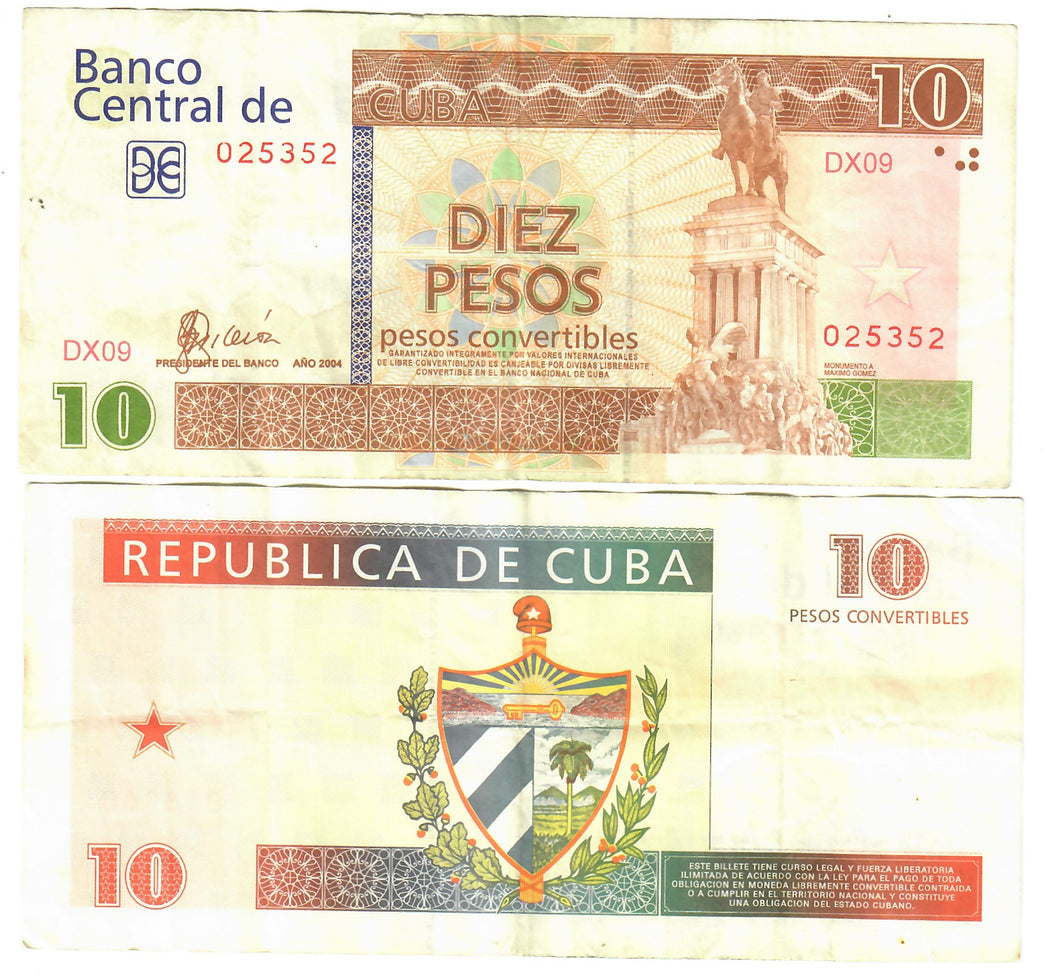 Caribbean 10 Pesos Convertibles 2004 F/VF