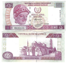 Load image into Gallery viewer, Cyprus 10x 5 Pounds 2003 UNC
