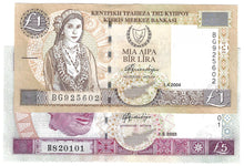 Load image into Gallery viewer, SET Cyprus 1 &amp; 5 Pounds 2003-04 UNC
