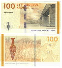 Load image into Gallery viewer, Denmark 10x 100 Kroner 2009 (2024) UNC Rohde/Moller
