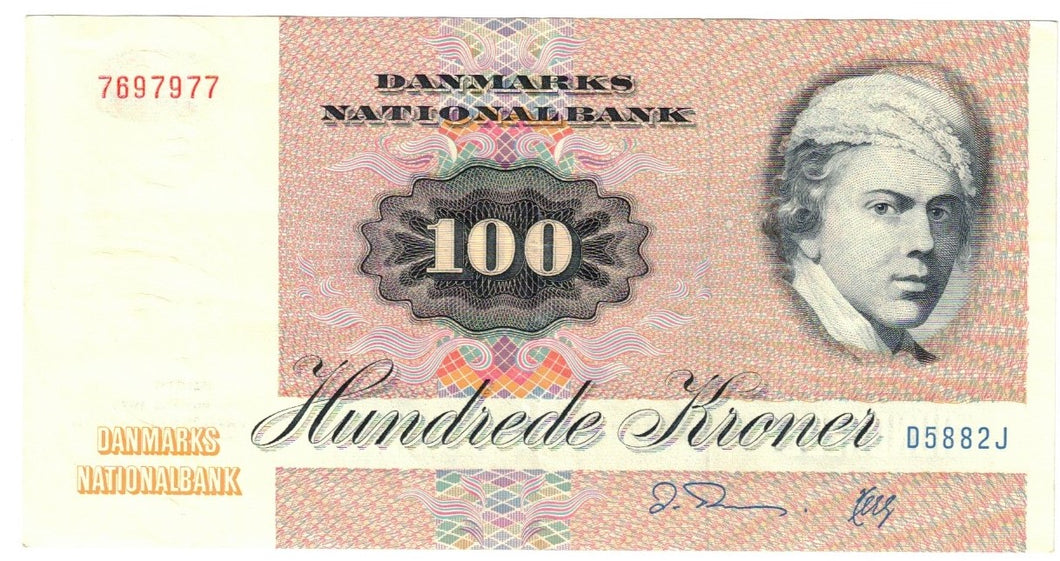 Denmark 100 Kroner 1988 EF 