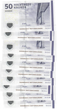 Load image into Gallery viewer, Denmark 10x 50 Kroner 2009 (2016) UNC Callesen/Sorensen
