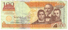 Load image into Gallery viewer, Dominican Republic 100 Pesos 2012 VF/EF &quot;ZZ&quot; Replacement
