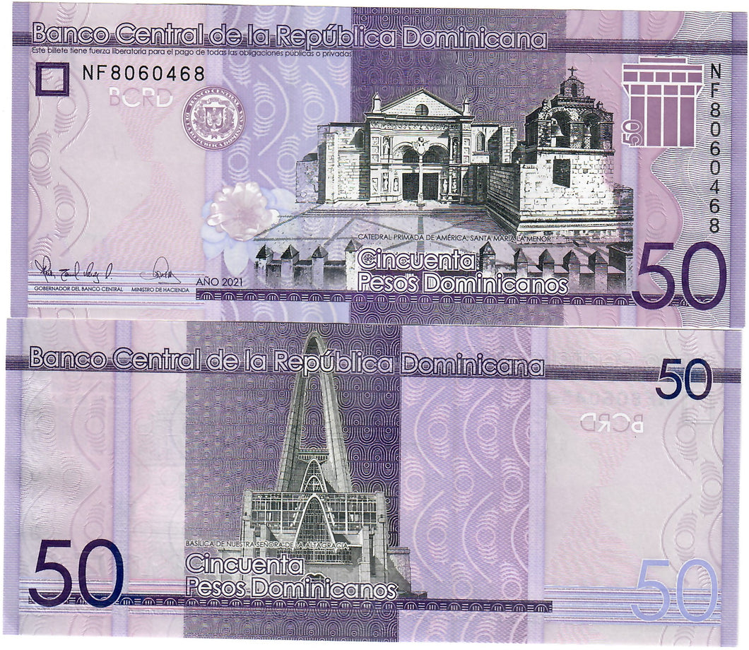 Dominican Republic 50 Pesos 2021 UNC