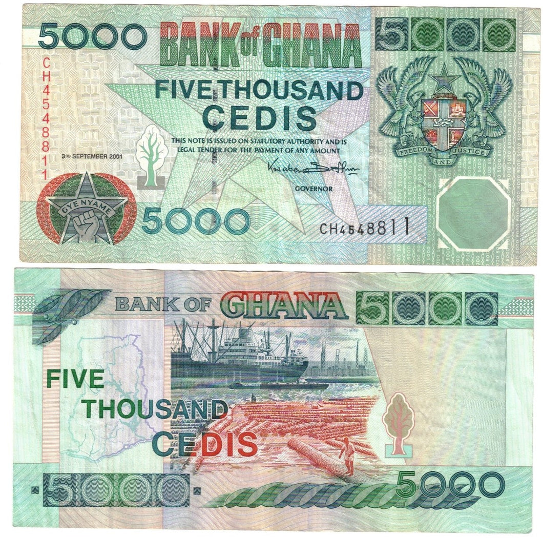 Ghana 5000 Cedis 2001 VF