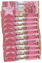 Load image into Gallery viewer, Ghana 10x 1 Cedi 2022 (2025) UNC
