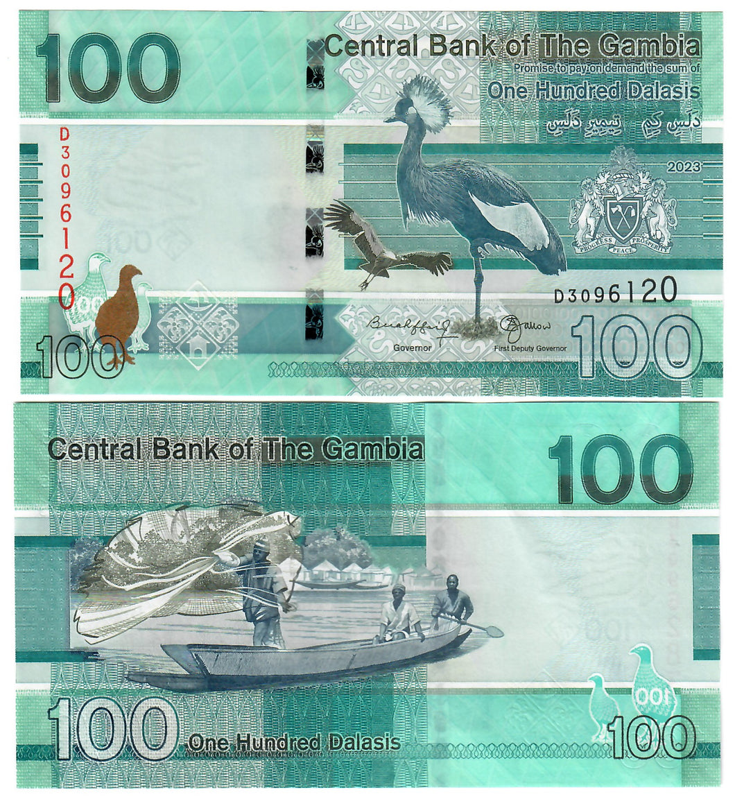 The Gambia 100 Dalasis 2023 UNC