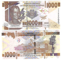Load image into Gallery viewer, Guinea 10x 1000 Francs 2022 UNC
