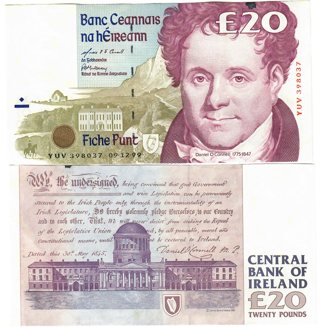 Ireland (Republic) 20 Pounds 1999 EF/aUNC