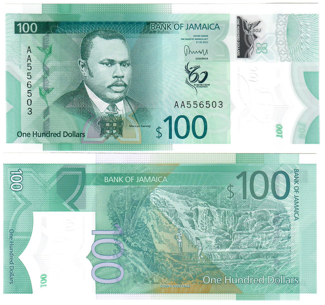 Jamaica 100 Dollars 2022 (2023) UNC 
