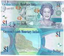 Load image into Gallery viewer, SET Cayman Islands 1 &amp; 5 Dollars 2018 UNC &quot;McTaggart/Scotland&quot;
