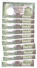 Load image into Gallery viewer, Sri Lanka 10x 10 Rupees 1989 aUNC/UNC

