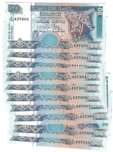 Load image into Gallery viewer, Sri Lanka 10x 50 Rupees 2001 aUNC/UNC
